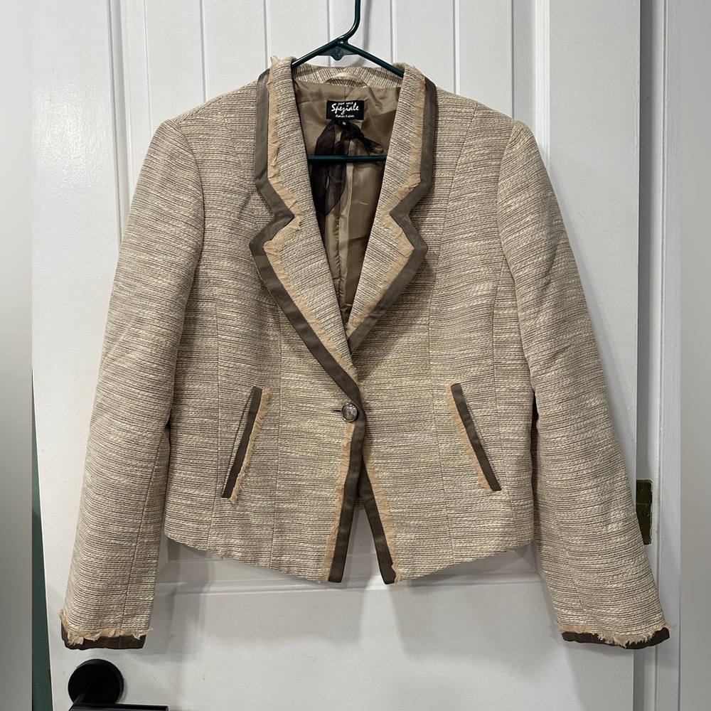 Per Una Cream and Brown Women's Blazer